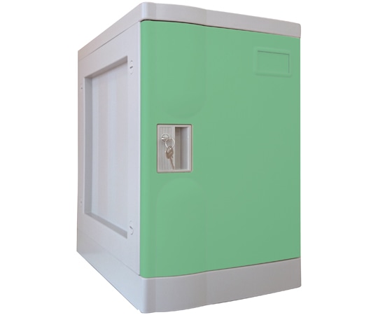 宮成製作所 プラボックス Mサイズ シリンダー錠 グリーン ベース付 PB-CMG1 1台(ご注文単位1台)【直送品】