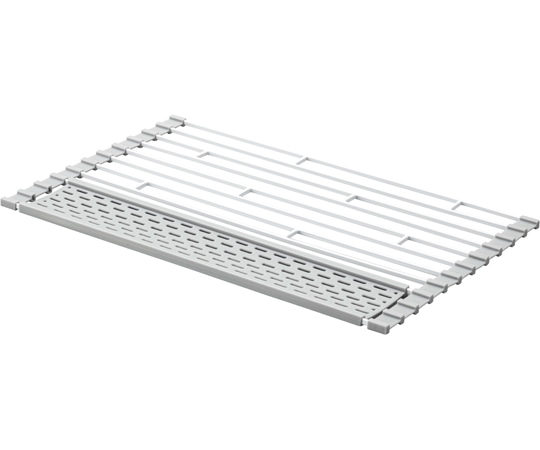 山崎実業 折り畳み水切り プレート シリコーントレー付き S ホワイト 5059 1個（ご注文単位1個）【直送品】