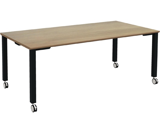 Y2K TASテーブル キャスター仕様 1890 ライトブラウン/ブラック  1台(ご注文単位1台)【直送品】