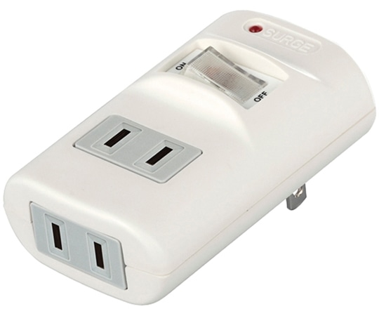 BUFFALO 2分配タップ 集中スイッチ 雷サージ防止付き ホワイト BSTAPD03WH 1台(ご注文単位1台)【直送品】