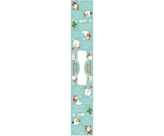 ヤマニパッケージ ラッピング デコ帯 サンタとスノーマン 100枚 20-2175X 1ケース（ご注文単位1ケース）【直送品】