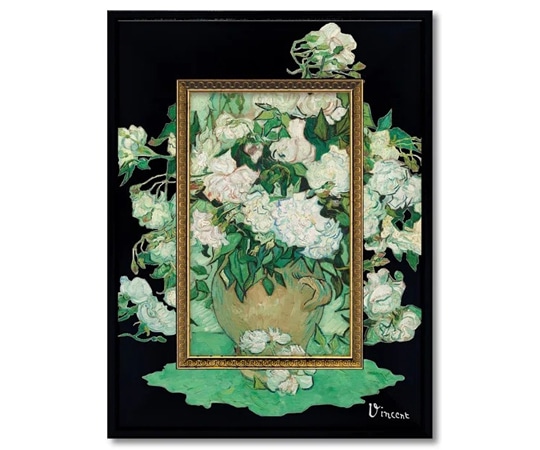 ユーパワー ビッグアート ~名画Sシリーズ~(ゴッホ｢ホワイトローズ｣) BA-04014 1個（ご注文単位1個）【直送品】