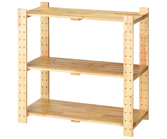 ストア・エキスプレス ウッドシェルフ W90cm H90cm 棚3段 61-798-21-1 1台（ご注文単位1台）【直送品】