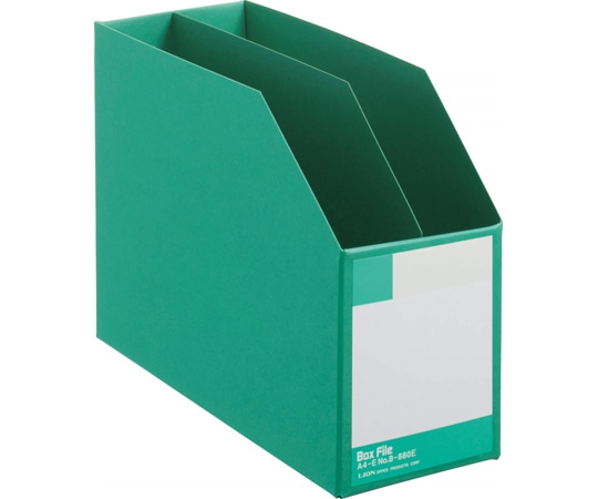 ライオン事務器 ボックスファイル 緑 B-880E A4 1冊(ご注文単位1冊)【直送品】