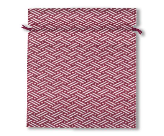 三和 不織布巾着檜垣柄 ワインレッド 1箱(1000枚入) SW2528HIGA-WR 1箱(ご注文単位1箱)【直送品】