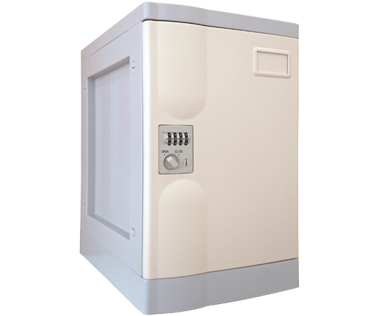 宮成製作所 プラボックス Mサイズ ダイヤル錠 アイボリー ベース付 PB-DMV1 1台(ご注文単位1台)【直送品】