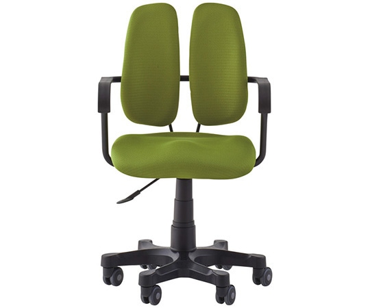 山善(YAMAZEN) DUOREST コンフィー オフィスチェア ドットグリーン DR-260SP(DGR) 1脚(ご注文単位1脚)【直送品】