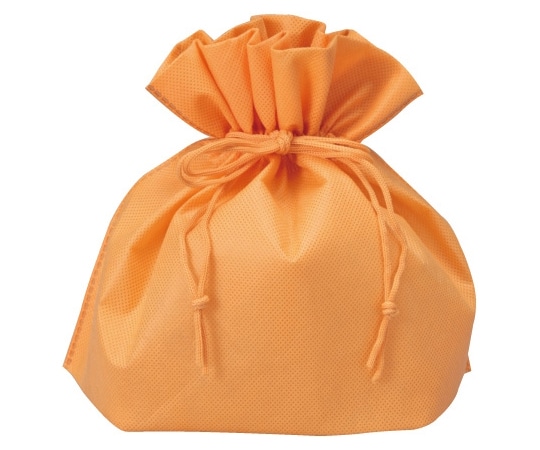 三和 不織布パッケージ用巾着 100枚入 パステルオレンジ 3023-18 1箱（ご注文単位1箱）【直送品】