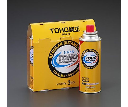 エスコ 250g LPガス(3本) EA913BC-210 1pk（ご注文単位1pk）【直送品】