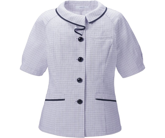 カーシーカシマ ENJOY 半袖オーバーブラウス ラベンダー 19号 ESA887 1枚（ご注文単位1枚）【直送品】