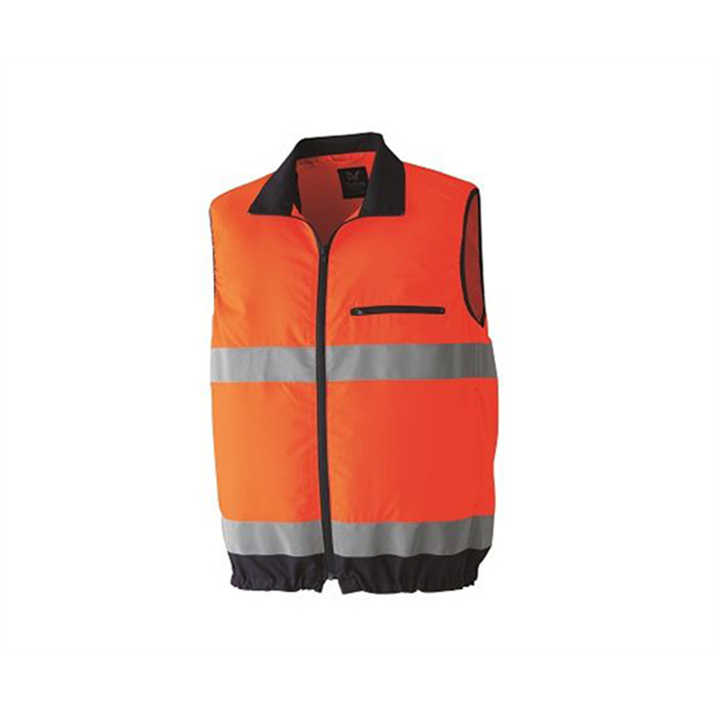 空調服 高視認ベスト + 空調服Rスターターキット 蛍光オレンジ LL 9203+SK23011K50 1セット(ご注文単位1セット)【直送品】
