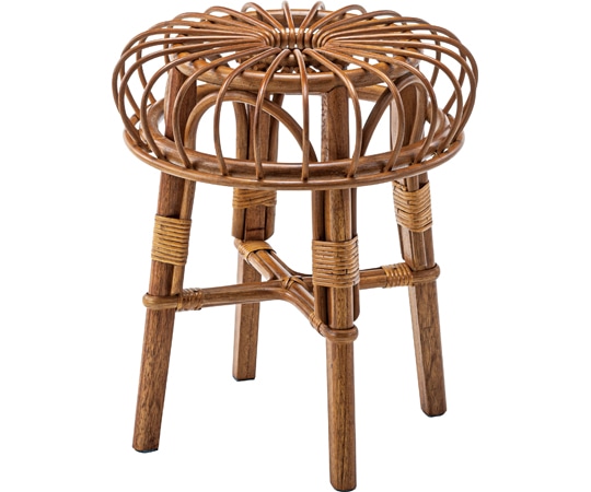 東谷 ラタンスツール ブラウン NRS-504 1個（ご注文単位1個）【直送品】