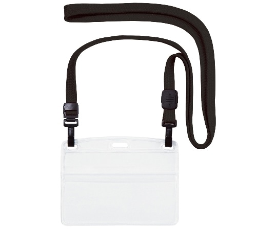 オープン工業 吊り下げ名札 ダブルフック式 ヨコ名刺 10枚 黒 NL-1-BK 1袋(ご注文単位1袋)【直送品】