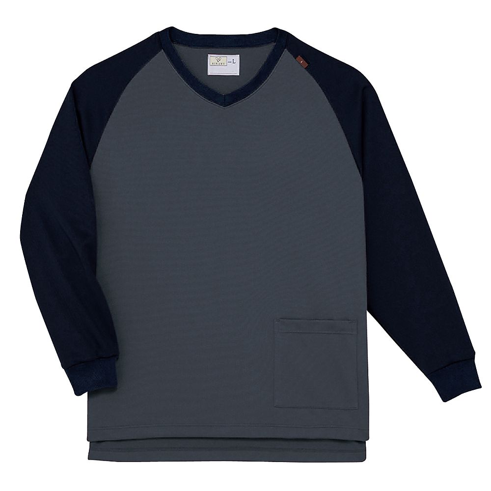 KIRAKU(トンボ) トレーナー チャコールグレー M(身丈73cm) CV207-08 M 1枚（ご注文単位1枚）【直送品】