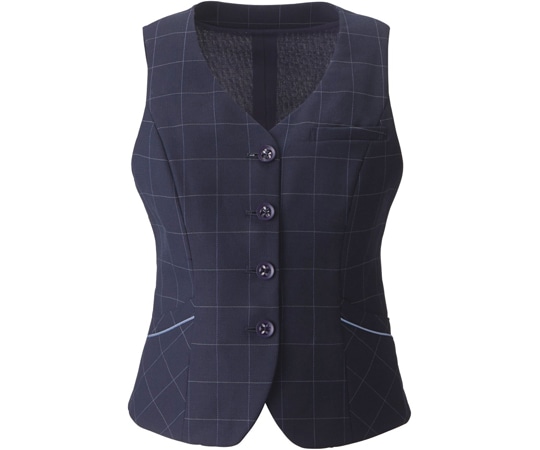 カーシーカシマ ENJOY ベスト ICEWOOLWINDOWPANE ネイビー 7号 ESV740 1枚（ご注文単位1枚）【直送品】