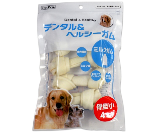 ペットプロジャパン ペットプロ デンタル&ヘルシーガム ミルクガム 骨型小 4本  1セット（ご注文単位1セット）【直送品】