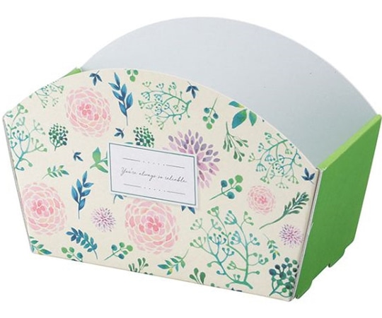 ヤマニパッケージ 贈答箱 カラフルバスケット ハートアンドグリーン 100枚 F-455 1ケース（ご注文単位1ケース）【直送品】