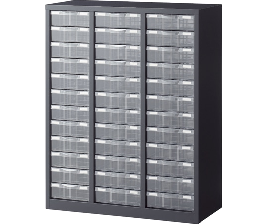 生興 A4判対応書庫ASK ブラック H1110mm 下置用 整理ケース W880 ASK-34P36 1台(ご注文単位1台)【直送品】