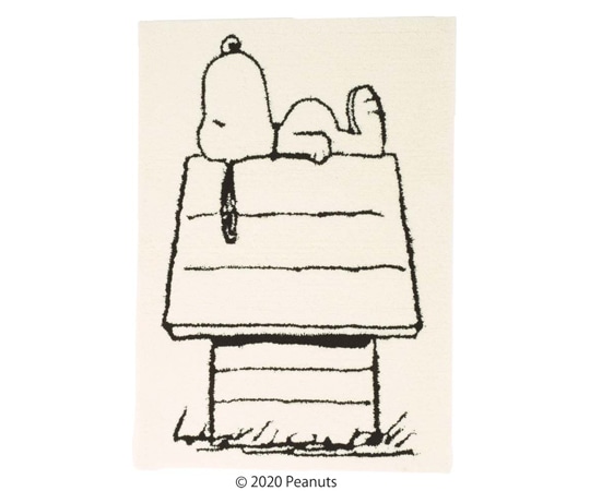 スミノエ PEANUTS マット レストエリア 70×100cm ホワイト 14300567 1枚（ご注文単位1枚）【直送品】
