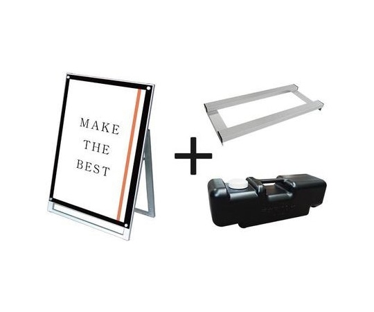 常磐精工 ポスター用スタンド看板 A1ロウ片面ブラック ウエイトアーム・水タンクセット PSSK-A1LKB-3SET 1個（ご注文単位1個）【直送品】