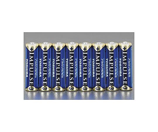エスコ [単3x 8本] アルカリ乾電池(IMPULSE) EA758YT-3A 1pk(ご注文単位1pk)【直送品】