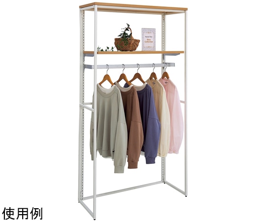 アズワン 折りたたみ式スリット什器片面セット W90×H180 ホワイト 61-802-96-1 1セット（ご注文単位1セット）【直送品】