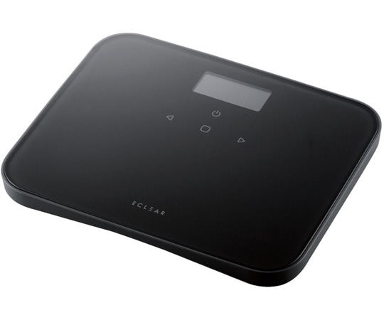 エレコム エクリア体重計 BMI表示可能 チャコールブラック HCS-S02BK 1個(ご注文単位1個)【直送品】