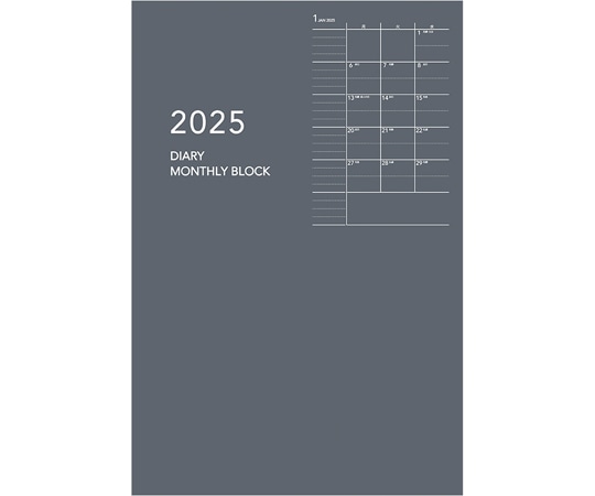 ダイゴー 2025 アポイントノートタイプ A6 マンスリー グレー E8146(2025) 1冊(ご注文単位1冊)【直送品】