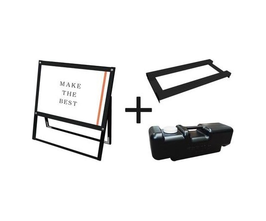 常磐精工 ブラックポスター用スタンド看板 A1横片面ブラック ウエイトアーム・水タンクセット BPSSK-A1YKB-3SET 1個(ご注文単位1個)【直送品】