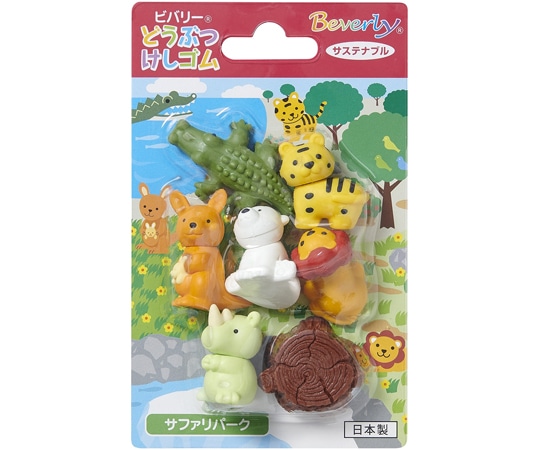 セキセイ どうぶつけしゴム サファリパーク BVL-3382-00 1個(ご注文単位1個)【直送品】