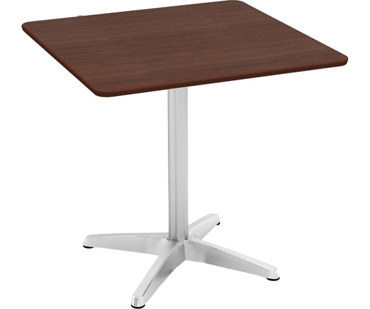 Y2K カフェテーブル 75cm 角 アルミX脚 ダークブラウン  1個（ご注文単位1個）【直送品】