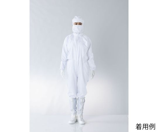 東洋リントフリー クリーンルーム用ツナギ服 白 5L FC142C-01-5L 1枚 (ご注文単位1枚)【直送品】