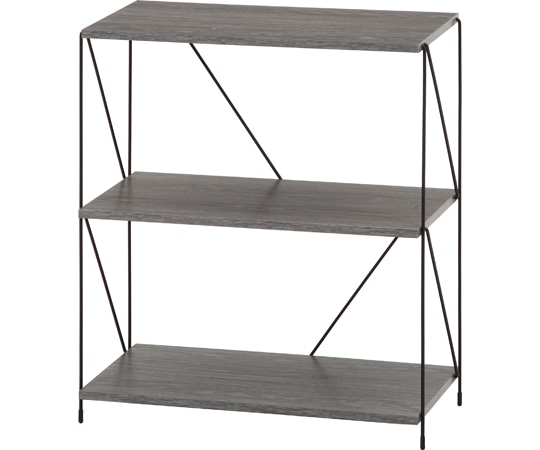 不二貿易 EZBOワイヤーラック3段 60幅 GY 77551 1個（ご注文単位1個）【直送品】