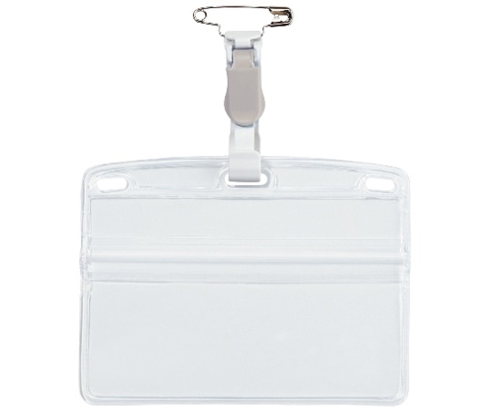 オープン工業 タッグ名札 プラスチック製クリップ ソフトヨコ名刺 10枚 NT-2-GY 1袋(ご注文単位1袋)【直送品】