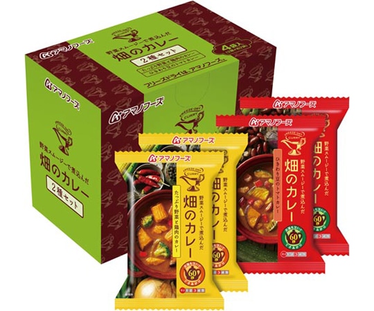 アサヒグループ食品 畑のカレー2種セット 4食 79371 1箱※軽（ご注文単位1箱）【直送品】