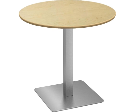 Y2K カフェテーブル 75cm 丸 ステンレス角脚 ナチュラル  1個（ご注文単位1個）【直送品】