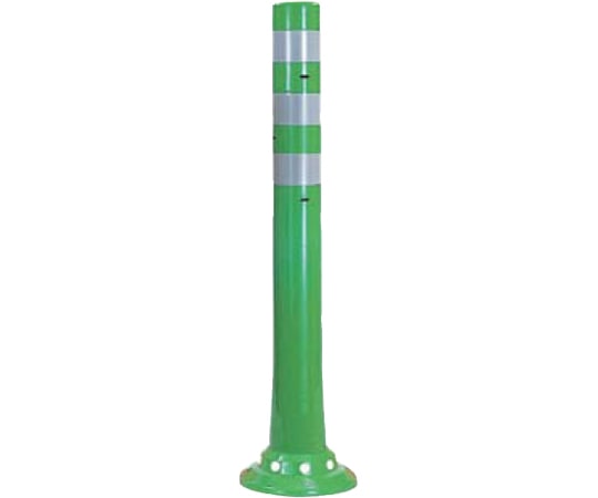 サンポール ガードコーン ホールインアンカー式 広角反射レンズ付 φ80,台座径φ200×H800mm グリーン RBHC-80(G) 1台(ご注文単位1台)【直送品】