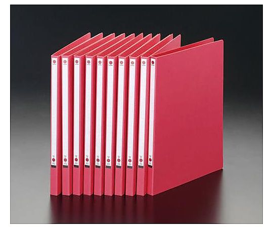 エスコ A4/S型 パームファイル(赤/10冊) EA762CF-41 1箱(ご注文単位1箱)【直送品】