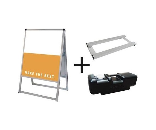 常磐精工 バリウススタンド看板 アルミ複合板 450×600両面 ウエイトアーム・水タンクセット VASKAP-450X600R-3SET 1個(ご注文単位1個)【直送品】