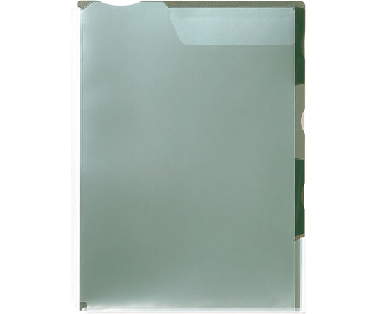 キングジム スーパーハードホルダー 3山インデックス(マチ付) ミドリ CN765-G 1冊(ご注文単位1冊)【直送品】