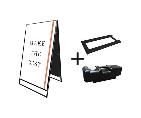 常磐精工 ブラックポスター用スタンド看板 B0両面ブラック ウエイトアーム・水タンクセット BPSSK-B0RB-3SET 1個(ご注文単位1個)【直送品】