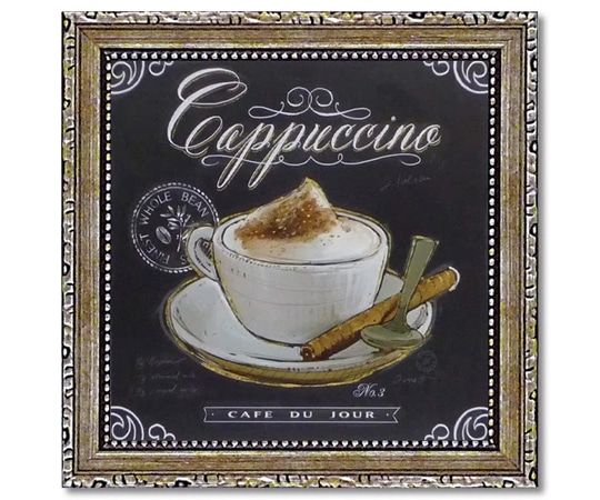 ユーパワー ミニゲル アートフレーム チャド バレット｢コーヒー ハウス カプチーノ｣ CB-02013 1個（ご注文単位1個）【直送品】