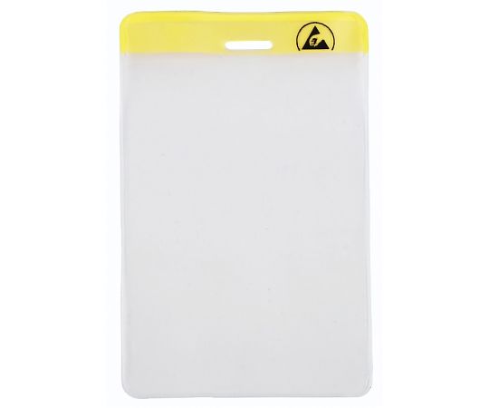 DESCO 静電対策ネームカードホルダー 近接リーダー用 縦型 68mm×111mm 35014 1個 (ご注文単位1個)【直送品】