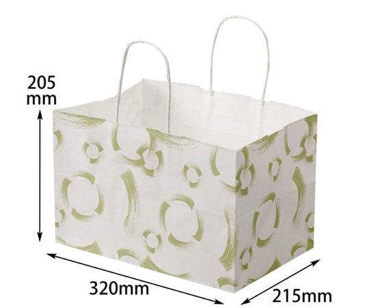 ヤマニパッケージ 紙袋 ふで柄手提袋 マチ広片ツヤ晒(大) 200枚 19-596F 1ケース（ご注文単位1ケース）【直送品】