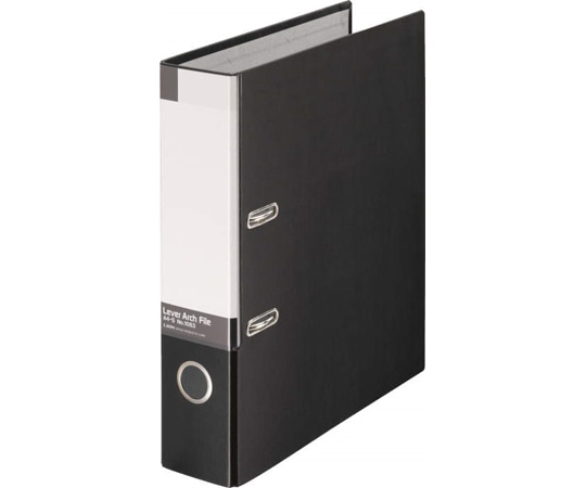 ライオン事務器 レバーアーチファイル 黒 No.1083A4S 1冊(ご注文単位1冊)【直送品】