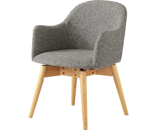 東谷 カラメリ 回転式チェア グレー KRM-020GY 1個（ご注文単位1個）【直送品】