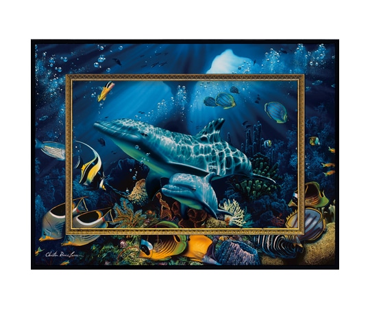 ユーパワー クリスチャン・リース・ラッセン ビッグアート｢ミラクル オブ ライフ3(Mサイズ)｣ CL-08017 1個（ご注文単位1個）【直送品】