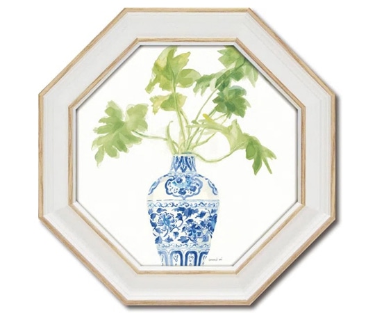 ユーパワー 八角 ミニゲル アートフレーム ダンフイ ナイ｢パーム シノワズリ ホワイト3｣ DN-02557 1個（ご注文単位1個）【直送品】