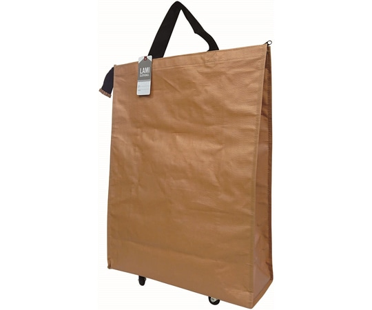 丸玉工業 ラミクロスバッグ L キャスター付(ライトブラウン)30枚入  1ケース（ご注文単位1ケース）【直送品】