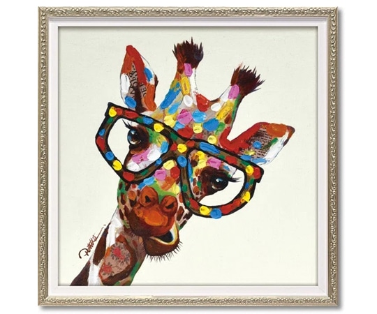 ユーパワー オイル ペイント アート｢カラフル ジラフ(Sサイズ)｣ OP-07076 1個（ご注文単位1個）【直送品】